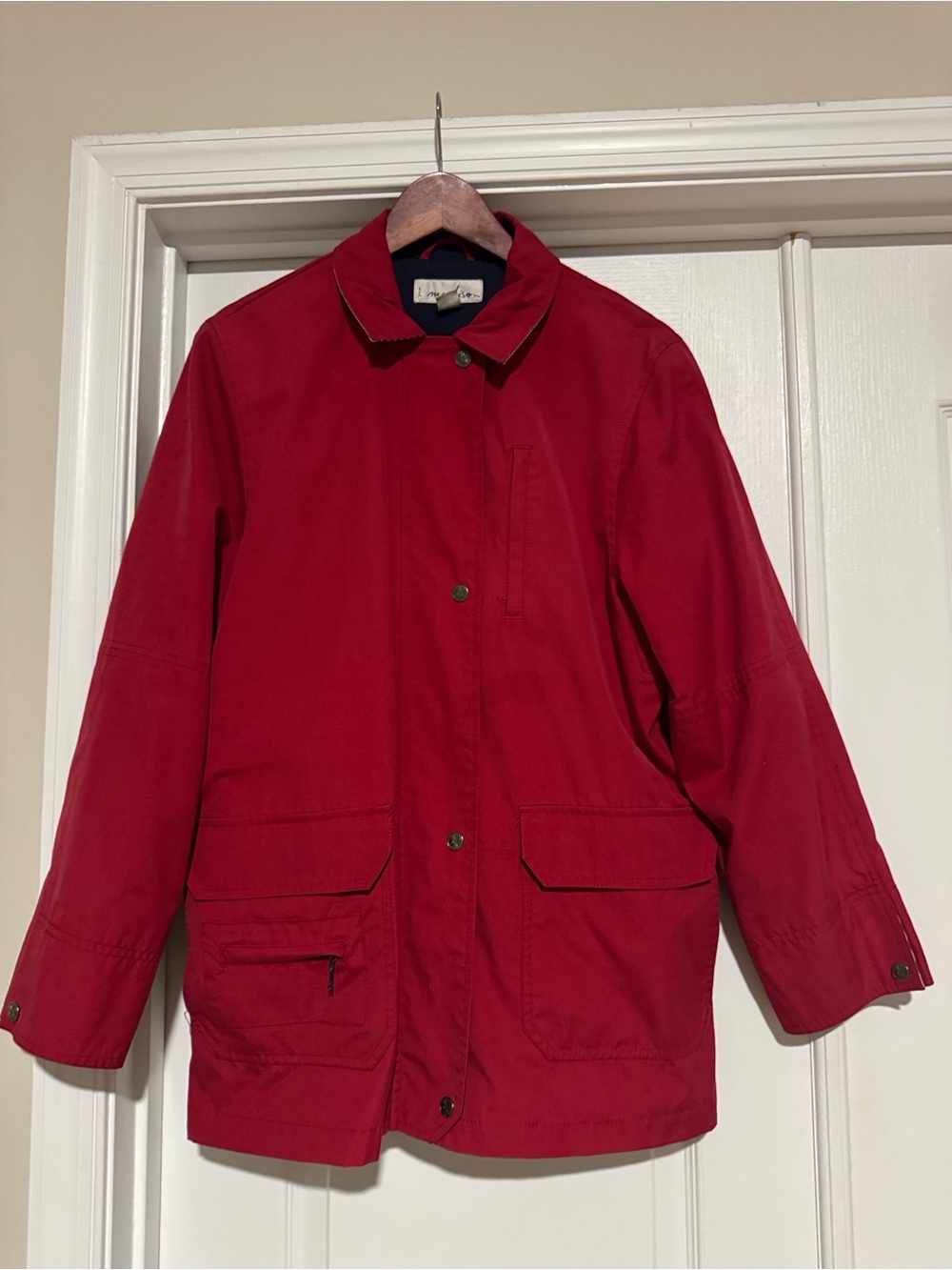 1 Madison Red Utility Field Jacket with Flap Pockets